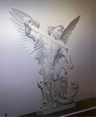 Arcángel Miguel 18 cm 3D color a elegir
