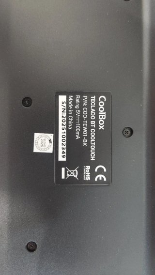 Teclado Inalámbrico CoolBox Cooltouch con Touchpad