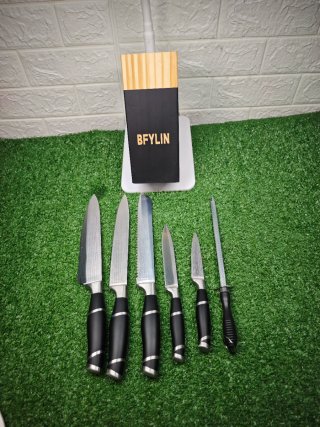 Set 5 Cuchillos Cocina BFYLIN + Soporte