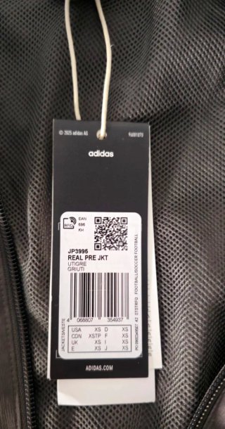 Chaqueta Real Madrid Adidas Negra Nueva