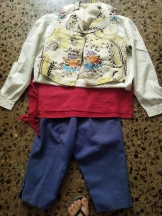 Traje Fallero Niño Blanco y Azul