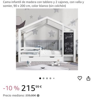 Cama Montessori Infantil Blanca