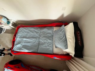 Cama Coche Infantil Roja y Azul