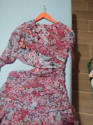 Vestido floral Zara multicolor