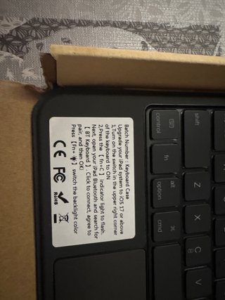 funda con teclado inalámbrico Bluetooth para iPad