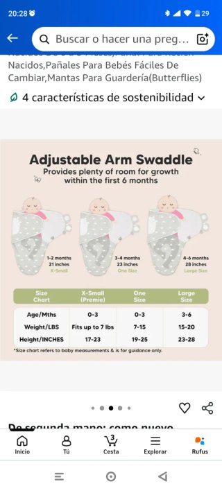 3 Sacos KeaBabies Soothe Swaddle Wraps