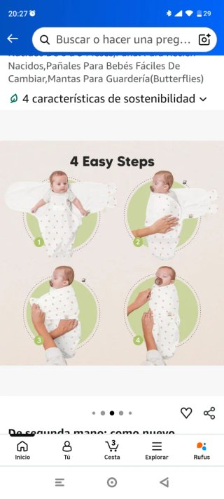 3 Sacos KeaBabies Soothe Swaddle Wraps
