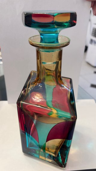 Botella Murano Cristal Firmada