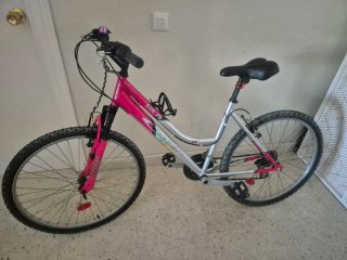 Bicicleta de montaña mujer rosa/plata Cups 526/20