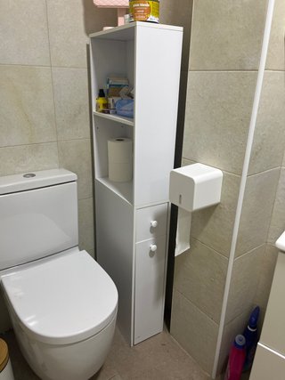 Mueble auxiliar baño blanco