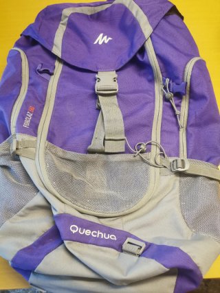 Mochila Quechua Forclaz 50 Lila/Gris