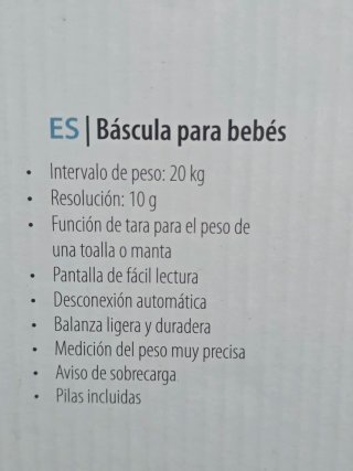 Báscula Digital Bebé Topcom 20kg