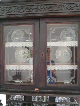 Mueble Antiguo Vitrina Madera