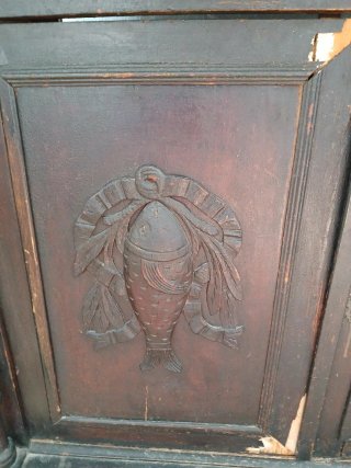 Mueble Antiguo Vitrina Madera