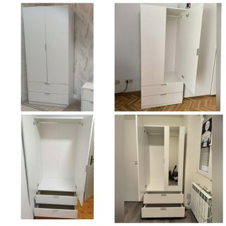 Armario blanco con cajones y envio