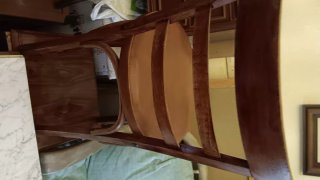 Pareja Sillas Antiguas Thonet Cuero y Madera
