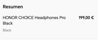 Honor Choice Headphones Pro ANC Negros