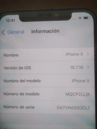 iPhone X, plata, 256 GB, con caja y cable