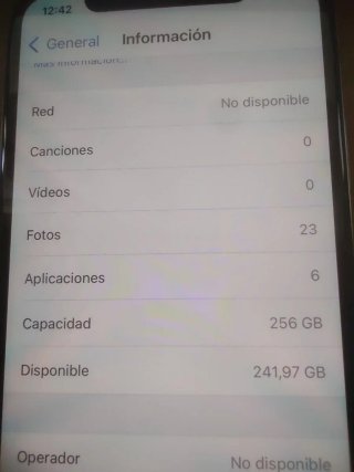 iPhone X, plata, 256 GB, con caja y cable
