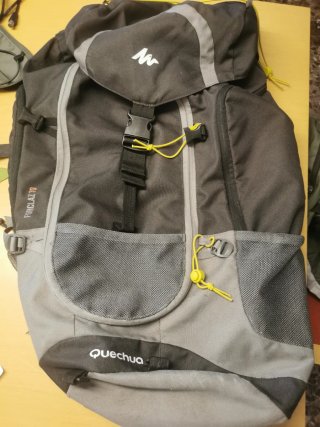 Mochila Quechua Forclaz 70 Gris/Negro