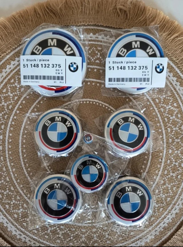 Kit 8 Emblemas BMW 50 ANIVERSARIO