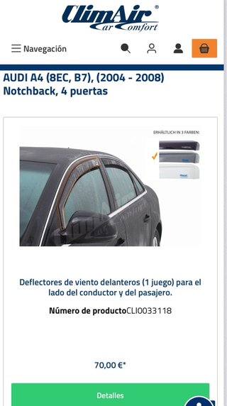 Deflectores de aire Audi A4 B6-B7 ClimAir