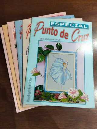 6 revistas punto de cruz