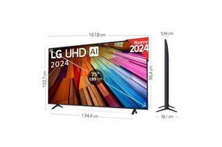 Smart TV QNED 189 75” LG 75UT80006LA 4K