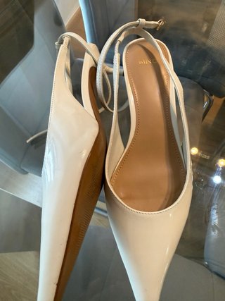 Zapatos tacón Mango beige Talla 39