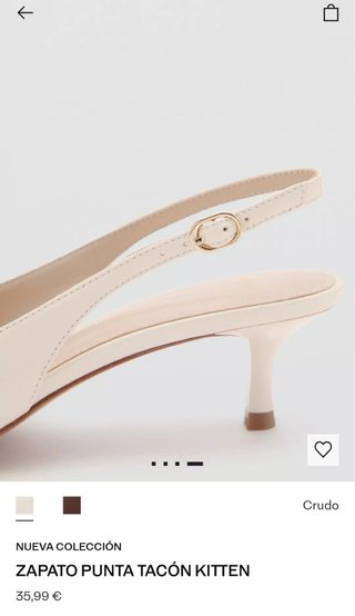 Zapatos tacón Mango beige Talla 39