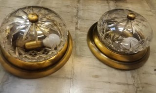 2 Lámparas Techo Cristal Bohemia