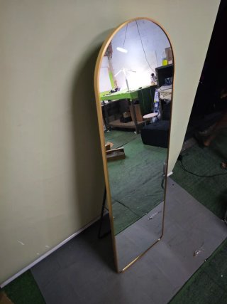 Espejo Cuerpo Entero Arqueado Dorado 163x50Cm