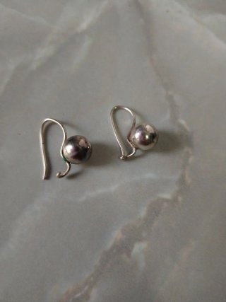 Conjunto Anillo y Pendientes Bolas Plata