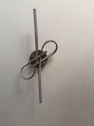 Plafón LED moderno plata y blanco