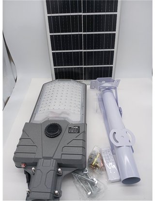VEVOR Farola Solar para Exteriores 12000 W - 900 000 LM - de Anochecer a Amanecer - Lámpara de Seguridad LED de Tipo Dividido - Cont