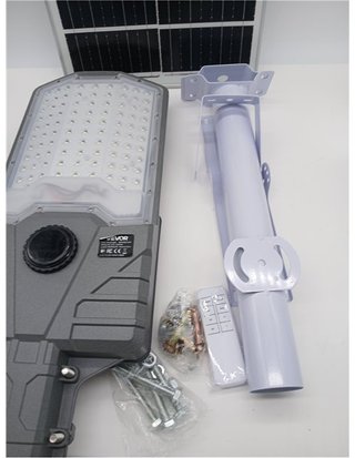 VEVOR Farola Solar para Exteriores 12000 W - 900 000 LM - de Anochecer a Amanecer - Lámpara de Seguridad LED de Tipo Dividido - Cont