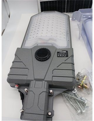 VEVOR Farola Solar para Exteriores 12000 W - 900 000 LM - de Anochecer a Amanecer - Lámpara de Seguridad LED de Tipo Dividido - Cont