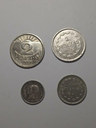 Lote 14 Monedas Españolas.
