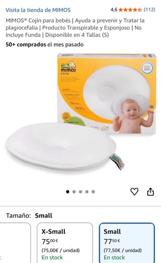 Cojín Mimos Plagiocefalia Talla S