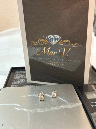 Pendientes Oro 18k 0.65 Ct Diamantes Naturales