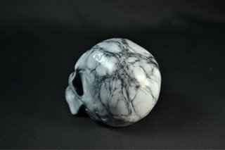 Cráneo Mármol Blanco | Escultura Decorativa