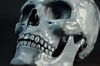 Cráneo Mármol Blanco | Escultura Decorativa