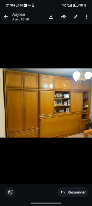 Mueble cama abatible horizontal madera