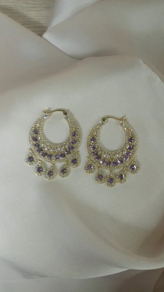 Pendientes Circonitas Chapado Oro