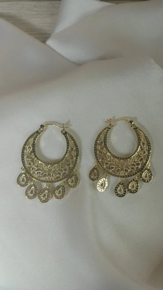 Pendientes Circonitas Chapado Oro