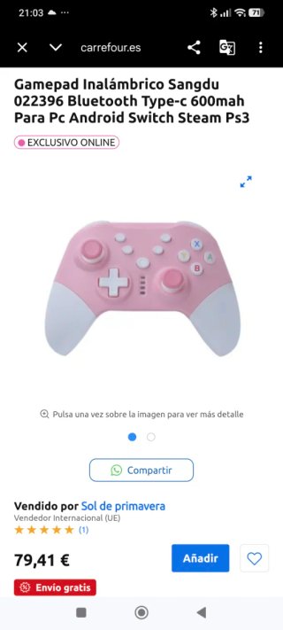 Controlador Inalámbrico para N-SL Rosa