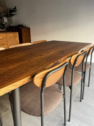 Mesa comedor industrial y 6 sillas