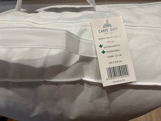 Edredón Nórdico Blanco 220x220 + funda blanca