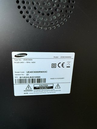 TV Samsung UE40C6000 LED 40” FullHD