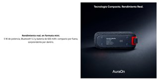 Altavoz Bluetooth AuraOn MiniGo Azul 5W